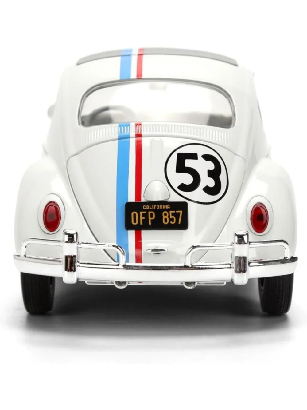 Die-Cast Volkswagen Beetle Model Car with Tire Rack - 1:24 Scale Collectible Toy